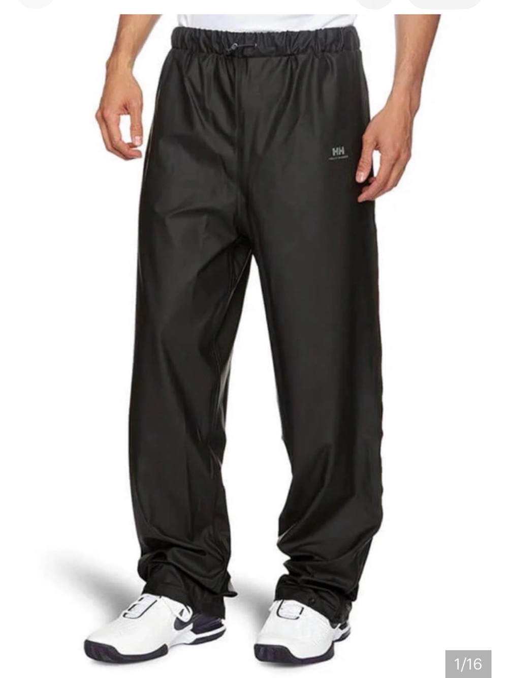 Helly Hansen Men's Voss Waterproof Pants Med Black Elastic Waist Boating Outdoor